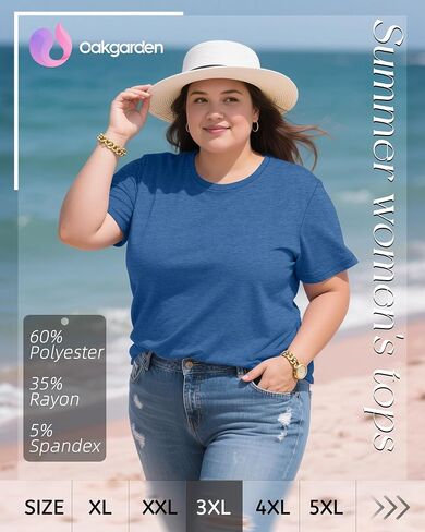 3 حزمة Pack Women's Plus Size Short Sleeve T-Shirt Crew Neck Vore in Saudi Arabia