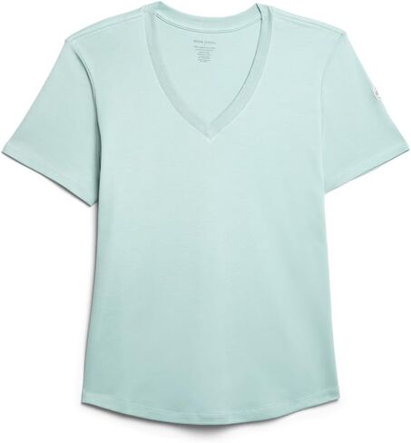 MON CHOU Women’s Premium Organic Pima Cotton V-Neck T-Shirt – Soft, Sustainable, Short Sleeve Relaxed Fit Everyday Tee in Kuwait