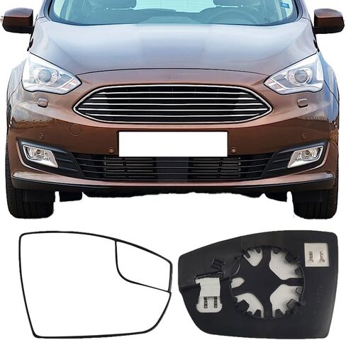 Passenger Side Mirror Glass for Ford Escape 2013-2016,for Ford C-Max 2013-2018,Backing Plate Power Heated Right Side Mirror Glass for Ford Escape 2013-2016,for Ford C-Max 2013 2014 2015 2016 2017 2018 in Saudi Arabia
