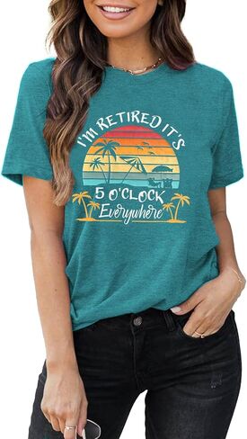 Retirement Shirts for Women 2025 Retired Gifts Funny Graphic Retirement Gift Tshirts in Saudi Arabia