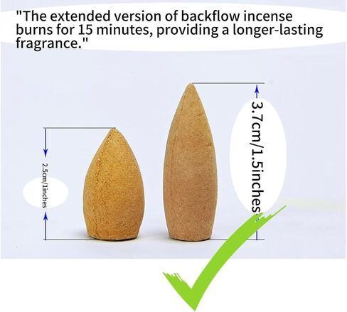 530 Pcs Large Backflow Incense Cones Scented Waterfall Incense 7 Mixed Natural Scents Fits Backflow Burners Relaxation Meditation Yoga Gift in Saudi Arabia