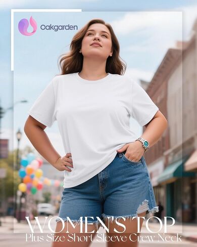 3 حزمة Pack Women's Plus Size Short Sleeve T-Shirt Crew Neck Vore in Saudi Arabia