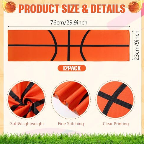 Peryiter 12 Pcs Mini Cooling Towel, 30" x 9" Baseball Softball Soccer Golf Sweat Towel, Breathable Chilly Towel, Microfiber Sport Towels for Team Gym Running Play Coach Gift(Softball,Yellow and Red) in Kuwait