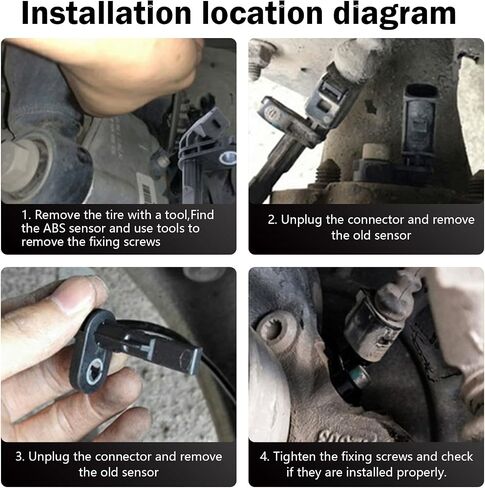 2 PCS ABS Wheel Speed Sensors, Front Left & Right Anti-Lock Brake Speed Sensors, ABS Sensor Replacement OEM 47911-CK000 47910-CA000, Compatible with 2003-2007 Nissan Murano in Saudi Arabia