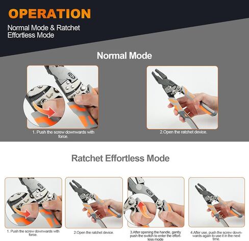 Ratchet Wire Plier - قطع الأسلاك لأسلاك الأسلاك والأسلاك ، تم تزويرها من 55 من الصلب ، مقبض قفل Pliers Professional in Kuwait