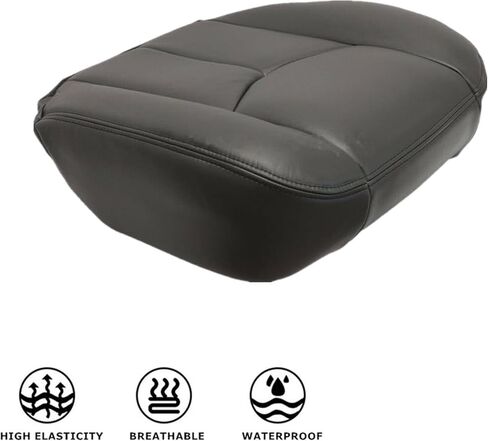 4PCS Driver & Passenger Bottom & Top Lean Back Leather Seat Covers Light Gray #922 or 92i Compatible with Chevy Silverado Suburban Avalanche GMC Sierra Tahoe Yukon 2003 2004 2005 2006 in Saudi Arabia