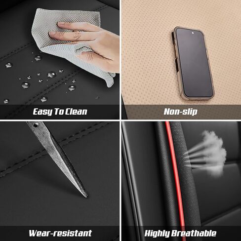 Front Set for Chrysler 300 Seat Covers 2005-2025, Waterproof Nappa Leather Car Seat Protector, Anti-Slip & Comfortable Car seat Cover (Blue & White) in Kuwait