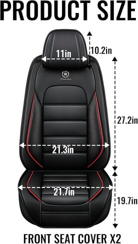 Front Set for Chrysler 300 Seat Covers 2005-2025, Waterproof Nappa Leather Car Seat Protector, Anti-Slip & Comfortable Car seat Cover (Blue & White) in Kuwait