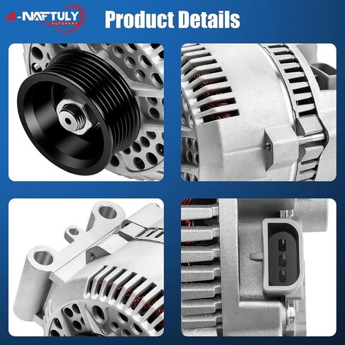 Alternator Replacement for Ford Ranger F150 E150 Explorer Escort Aerostar Bronco Pickup 2.3 2.3L 3.0L 4.0L 5.0L 5.8L 1992 1993 1994 1995 1996 1997, F07F-10300-AA F07U-10300-AA AFD0012 in Saudi Arabia