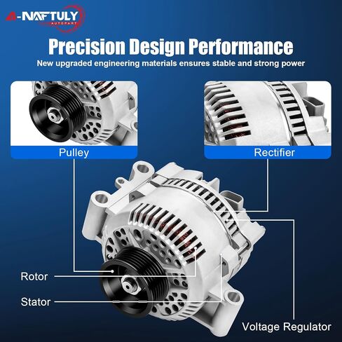 Alternator Replacement for Ford Ranger F150 E150 Explorer Escort Aerostar Bronco Pickup 2.3 2.3L 3.0L 4.0L 5.0L 5.8L 1992 1993 1994 1995 1996 1997, F07F-10300-AA F07U-10300-AA AFD0012 in Saudi Arabia