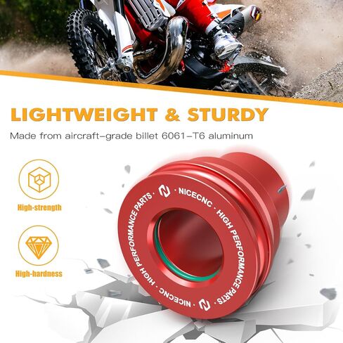 NICECNC Red Rear Wheel Bushings Compatible with Beta RR RR-S 125-520 2T/4T 2013-2024 Xtrainer 250 300 2015-2024 CNC-machined Rear Wheel Axle Seals Kit See Fitment in Saudi Arabia