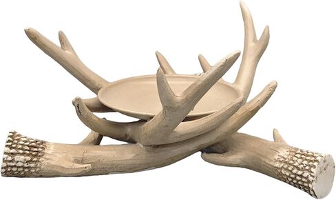 Art Candlestick Holders,8" Deer Antlers Sculpture, Vintage Christmas Decoration for Home Decor Candlestick/for Dinner Table Fireplace Wedding Party Anniversary Deco in Saudi Arabia