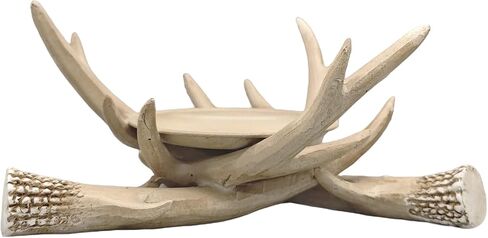 Art Candlestick Holders,8" Deer Antlers Sculpture, Vintage Christmas Decoration for Home Decor Candlestick/for Dinner Table Fireplace Wedding Party Anniversary Deco in Saudi Arabia