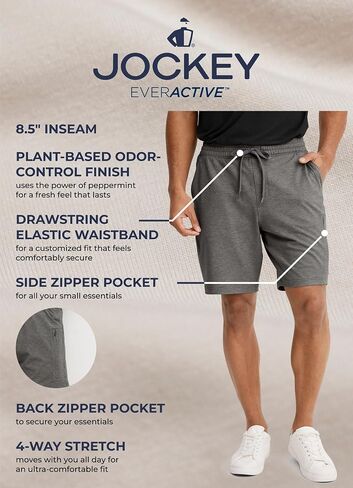 Jockey Men's Activewear EVERACTIVE 8.5" Knit Short in Saudi Arabia