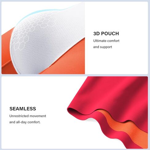 Arjen Kroos Men's Boxer Briefs Breathable Dual Colors Seamless Modal Mens Trunks Underwear with Support Pouch 4 Pack in Saudi Arabia