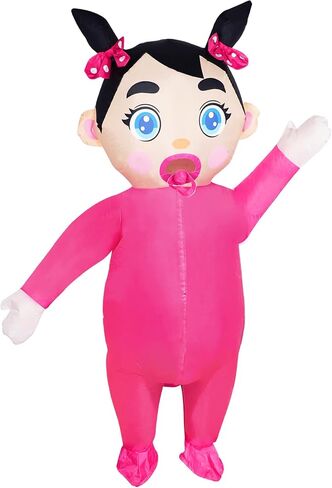 96 Inch Giant Inflatable Adult Baby Costume Baby Blow Up Costume Boy and Girl Gender Reveal Costume Halloween Cosplay in Kuwait