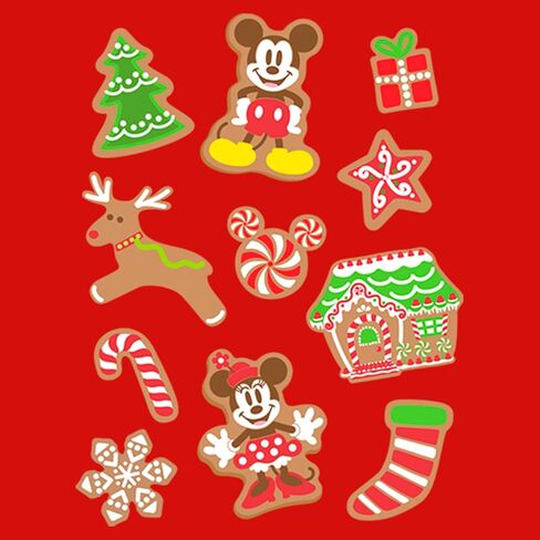 Disney Characters Gingerbread Mouses Girl's Solid Crew Tee in Kuwait