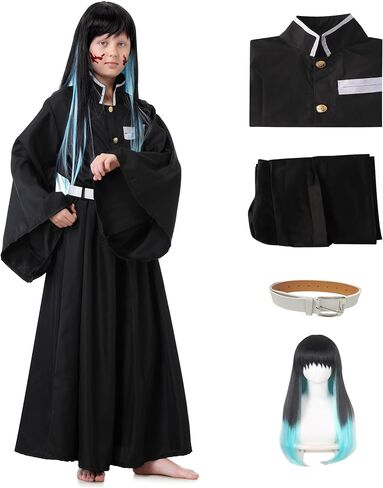 زي Muichirou Cosplay Assume Halloween Kimono موحد كامل مجموعة الكبار لباس الزي مع الباروكة in Saudi Arabia