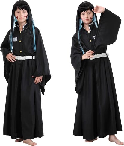 زي Muichirou Cosplay Assume Halloween Kimono موحد كامل مجموعة الكبار لباس الزي مع الباروكة in Saudi Arabia