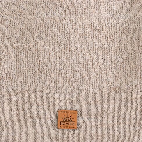 NOVICA Unisex Soft Alpaca Wool Blend Knit Hat Skull Cap in Kuwait