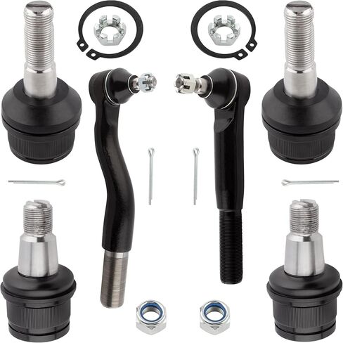 BOXI 6pcs Front Ball Joint Tie Rod End Kit for Ford Excursion 2000-2005 /F250 Super Duty F350 Super Duty 1999-2004 /F450 Super Duty F550 Super Duty 1999-2002 4wd&2wd Models |K8607 K80026 ES3423 ES3427 in Saudi Arabia