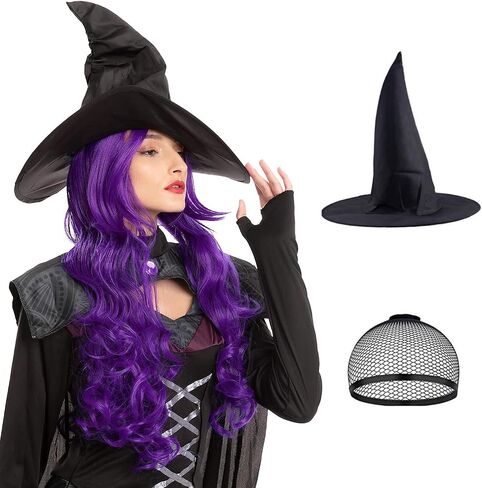 Long Curly Wavy White Wig for Women Girls Halloween Costume,Natural Synthetic Hair Replacement Wig for Movie Anime Character Cosplay Costume | Compatible with Elf Fairy Wig or Men Witch Wig in Saudi Arabia