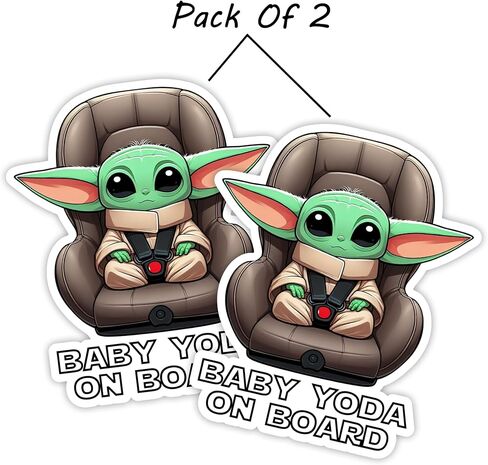 Baby Alien on Board ملصق للسيارات 2 حزمة - 5 بوصات - ملصق سيارة لشاحنة سيارات الدفع الرباعي شاحنة شريحة المصد in Saudi Arabia