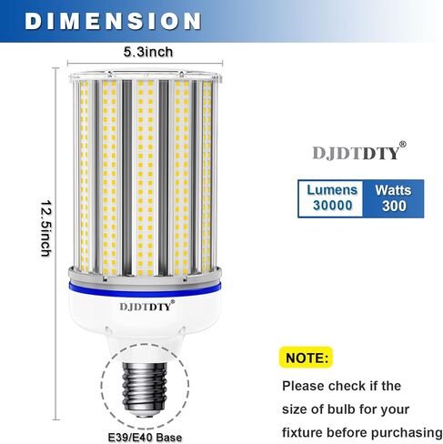 لمبة ضوء Amazon High Brightness LED ， 100W مصباح ضوء الذرة LED ، E26 E39 LED LED مصباح الذرة ، 15000 LUMEN 5000K ضوء النهار 100V ~ 277 فولت مصباح كوب الذرة للذوق in Kuwait