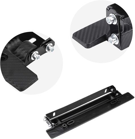 Flip Up License Plate Bracket Spring License Plate Bracket Trailer Offroad License Plate Holder Universal 180° Angle Adjustable License Registration Plate Tag Holder Carbon Fiber Tail Light Bracket in Saudi Arabia