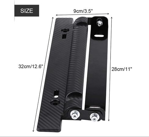 Flip Up License Plate Bracket Spring License Plate Bracket Trailer Offroad License Plate Holder Universal 180° Angle Adjustable License Registration Plate Tag Holder Carbon Fiber Tail Light Bracket in Saudi Arabia