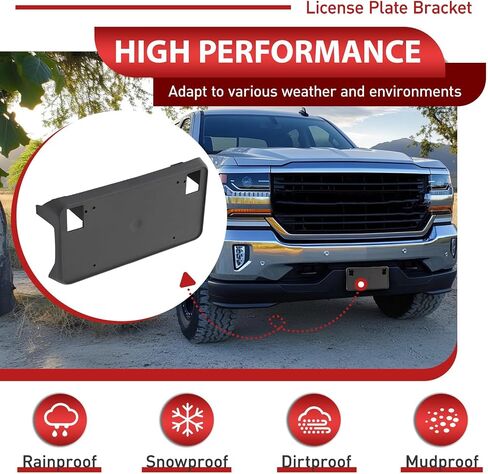 حامل لوحة الترخيص الأمامي قوس متوافق مع 2016-2018 شيفروليه تشيفي سيلفرادو 1500 ، 2019 Silverado 1500 LD بديل لـ 23354526 GM1068172 إطار تصاعد لوحة الترخيص in Saudi Arabia