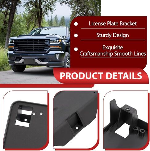 حامل لوحة الترخيص الأمامي قوس متوافق مع 2016-2018 شيفروليه تشيفي سيلفرادو 1500 ، 2019 Silverado 1500 LD بديل لـ 23354526 GM1068172 إطار تصاعد لوحة الترخيص in Saudi Arabia