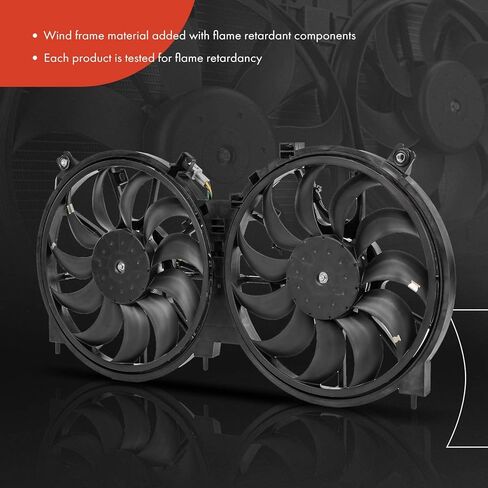 A-Premium Engine Radiator Cooling Fan Assembly Compatible with Select Nissan Models - Murano 2009-2014, Quest 2011-2017 - Replace# 214811AA0A, 21481JN20A in Saudi Arabia