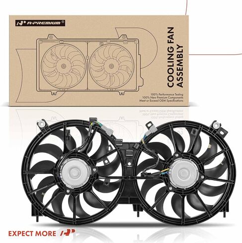 A-Premium Engine Radiator Cooling Fan Assembly Compatible with Select Nissan Models - Murano 2009-2014, Quest 2011-2017 - Replace# 214811AA0A, 21481JN20A in Saudi Arabia