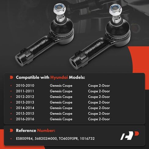 A-Premium 2 x Front Outer Tie Rod Ends, Compatible with Hyundai Genesis Coupe 2010-2016 Coupe 2-Door in Saudi Arabia