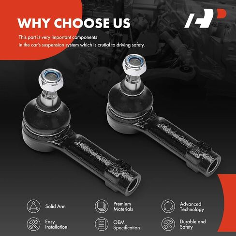 A-Premium 2 x Front Outer Tie Rod Ends, Compatible with Hyundai Genesis Coupe 2010-2016 Coupe 2-Door in Saudi Arabia