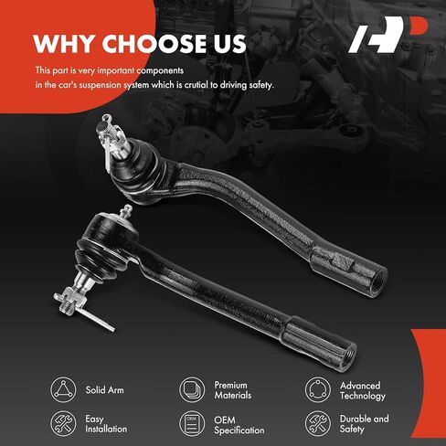 A-Premium 2 x Front Outer Tie Rod Ends, Compatible with Kia Sedona 2006-2012 2014 & Hyundai Entourage 2007-2009 in Saudi Arabia