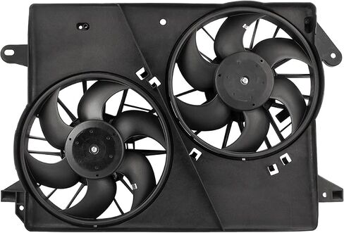 620-039 5137714AA Dual Engine Cooling Fan Assembly for Dodge Challenger 2008 2009 2010 for Chrysler 300 2005 2006 2007 2008 2009 2010 for Dodge Charger 2006-2010 for Dodge Magnum 2005-2008 in Saudi Arabia