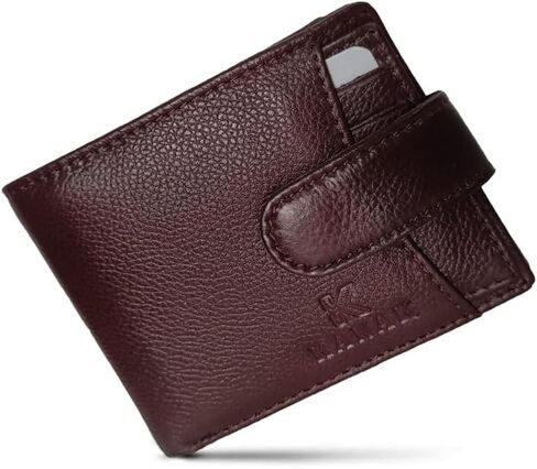 سهولة الوصول إلى محفظة جلدية أصلية ، bifold مضغوط مع إغلاق علامة التبويب ، أسود ، 4.3 بوصات × 3.5 بوصة × 0.60 بوصة in Saudi Arabia