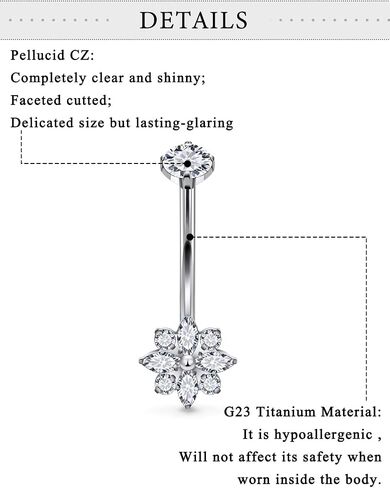Long Belly Button Rings Hypoallergenic Titanium Belly Button Ring 14mm Navel Rings for Women 14G Long Bar Navel Piercing Jewelry in Kuwait