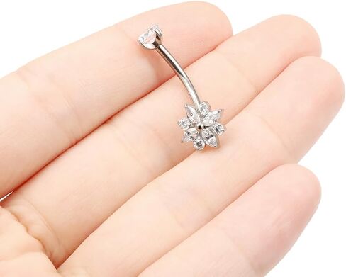 Long Belly Button Rings Hypoallergenic Titanium Belly Button Ring 14mm Navel Rings for Women 14G Long Bar Navel Piercing Jewelry in Kuwait