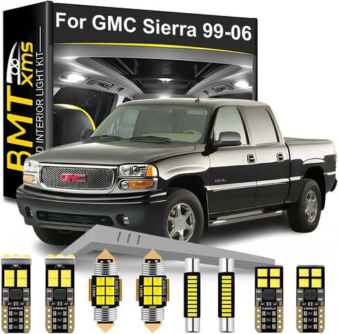 LED Interior Light Kit Replacement for GMC Sierra Chevy Silverado 1999 2000 2001 2002 2003 2004 2005 2006, Super Bright 6000K White in Saudi Arabia