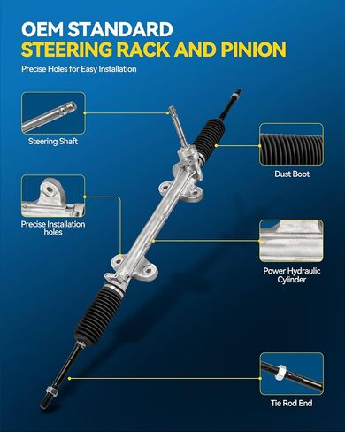 PHILTOP Hydraulic Power Steering Rack and Pinion Replacement For 2001-2006 Elantra Replace 26-2411, 262411, 577242D000, 577002D100, 577002D000 in Saudi Arabia