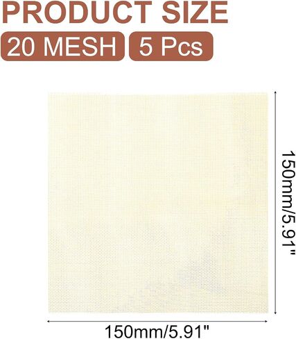 uxcell 5 Pack Brass Mesh, 5.9" x 5.9" 60 Mesh Brass Woven Wire Mesh Brass Filter Coarse Dense Filter Screen Mesh for Non-Magnetic Signal Screen Tool DIY Fill Fabric in Kuwait