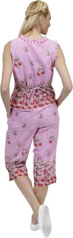 LA CERA Women's Sleeveless Printed Cotton Pajama Set in Saudi Arabia