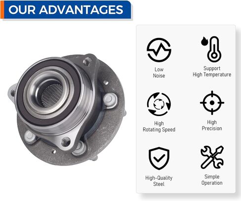 Parod 513442 Wheel Bearing Hub Combly Fit for 2020-2022 Buick Encore GX/Cadillac CT4/Malibu ، 2020 Regal ، 2018-2024 Chevy Equinox ، 2021-2022 Trailblazer ، 2018-2021 GMC Therrain Front/Real in Saudi Arabia