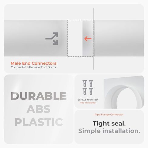 6 بوصة من البلاستيك شفة مستقيمة أو مرنة لمحبي الاستخراج ، ولوحة الحائط ، واتصال قناة التدفئة والتبريد. شفة موصل القناة الدائرية in Kuwait