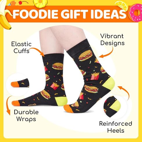 جوارب HAPPYPOP Popcorn Socks - جوارب فيلم الذرة - أفكار هدايا لعشاق الأفلام، ليلة الفيلم in Saudi Arabia