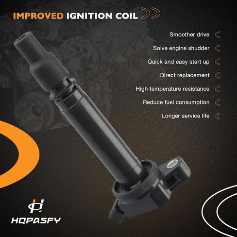HQPASFY Ignition Coil UF507 Pack & Iridium Spark Plugs Set of 4 Compatible with Toyota 4Runner Avalon Camry Highlander RAV4 Sequoia Tundra, Lexus ES300h GS450h IS350 RX350 Raplace#GN10366, IC587 in Saudi Arabia