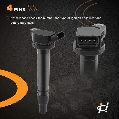HQPASFY Ignition Coil UF507 Pack & Iridium Spark Plugs Set of 4 Compatible with Toyota 4Runner Avalon Camry Highlander RAV4 Sequoia Tundra, Lexus ES300h GS450h IS350 RX350 Raplace#GN10366, IC587 in Saudi Arabia